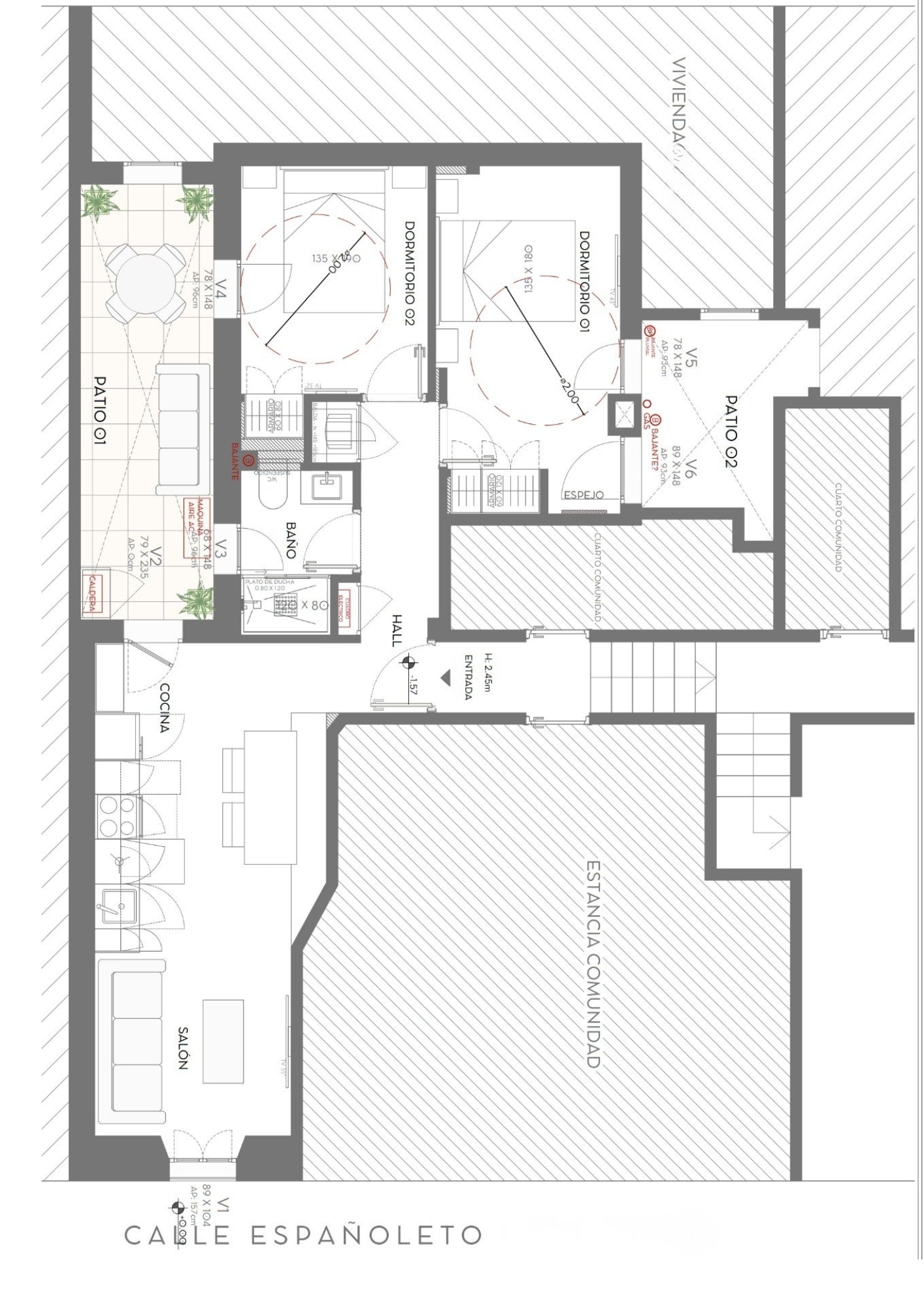 Piso de diseño en Madrid con terraza privada en la calle Españoleto