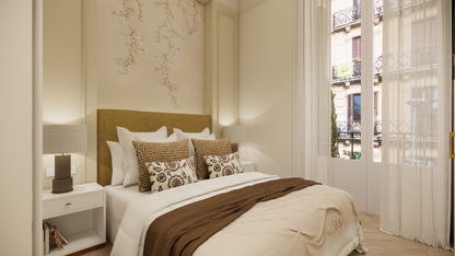 Piso de lujo en Madrid con balcón y encanto urbano en Calle del Barco