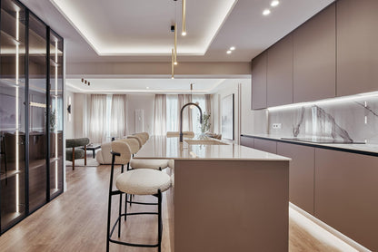 Piso de diseño en Madrid con terraza y diseño contemporáneo en la calle Ayala