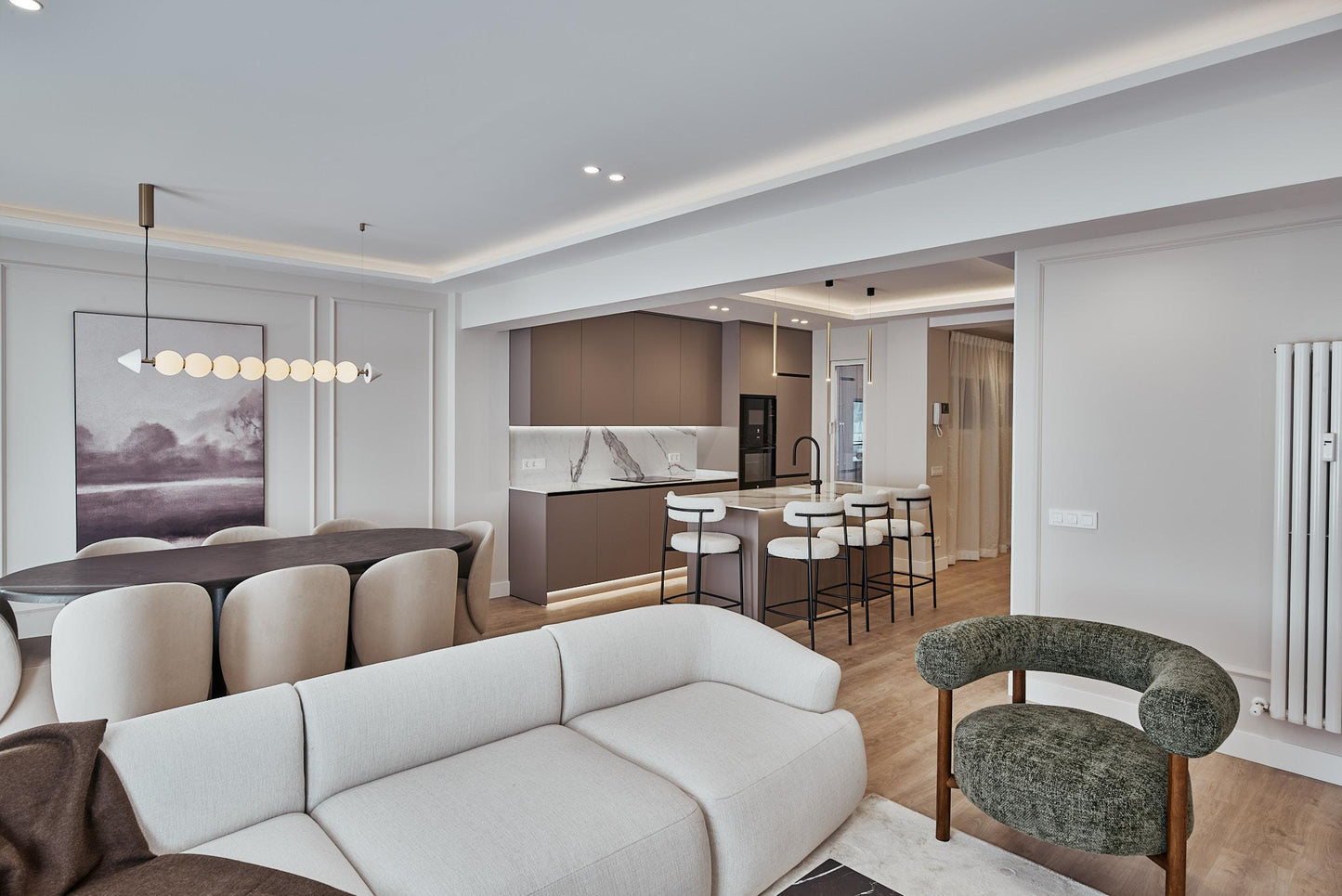Piso de diseño en Madrid con terraza y diseño contemporáneo en la calle Ayala