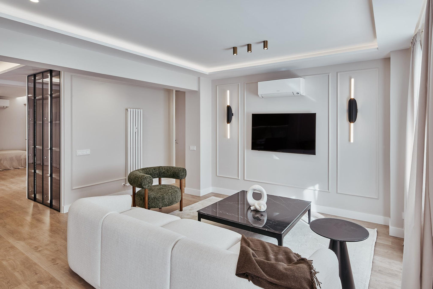 Piso de diseño en Madrid con terraza y diseño contemporáneo en la calle Ayala