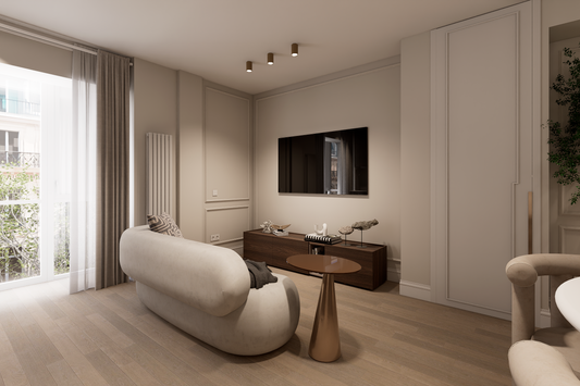 Piso de diseño en Madrid con interiorismo contemporáneo en la calle Piamonte