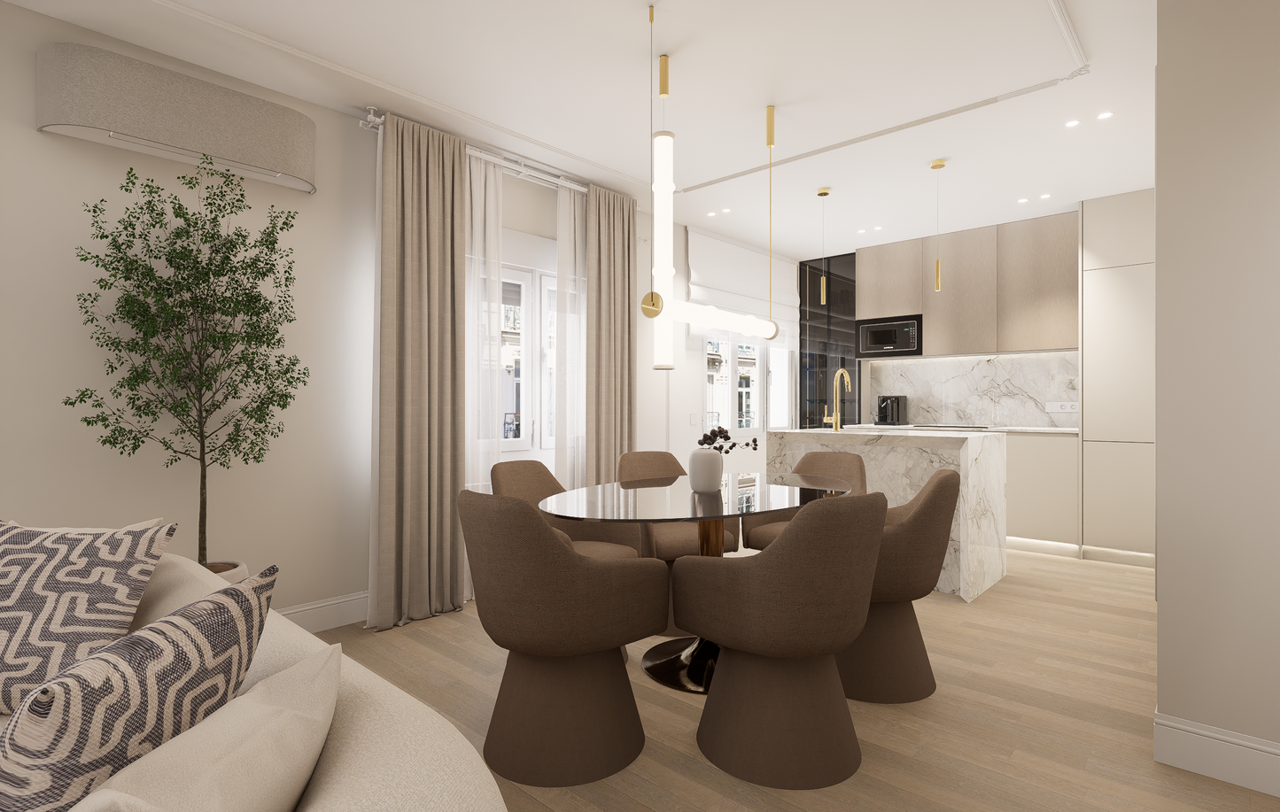 Piso de lujo en Madrid con terraza privada en Calle Naciones