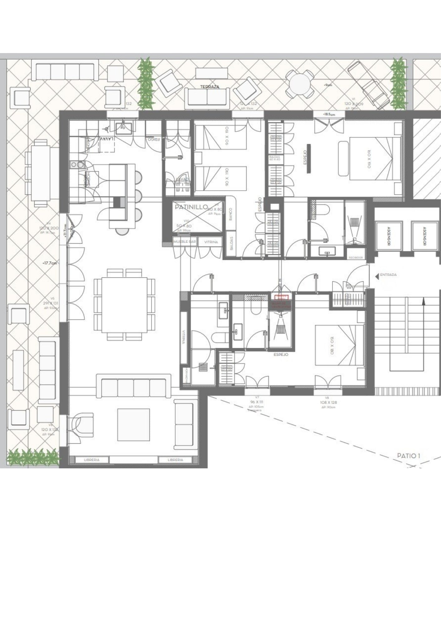 Piso de diseño en Madrid con terraza y altura privilegiada en la calle Maldonado