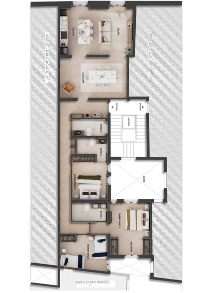 Piso de lujo en Madrid con diseño contemporáneo en calle Manuela Malasaña