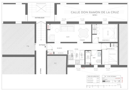 Piso de diseño en Madrid con interiorismo elegante en la calle Don Ramón de la Cruz