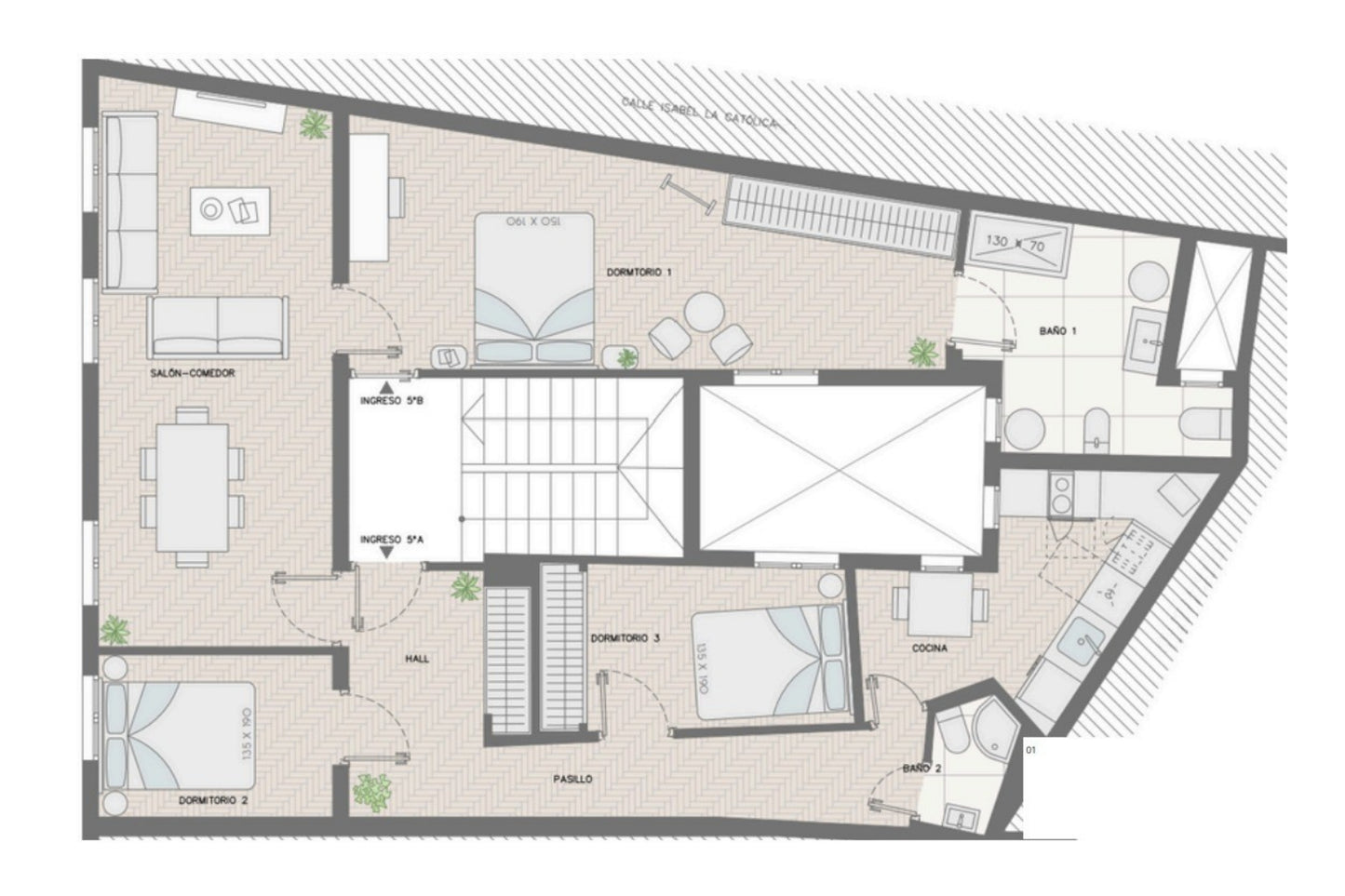 Piso de lujo en Madrid con encanto clásico en Calle Isabel la Católica