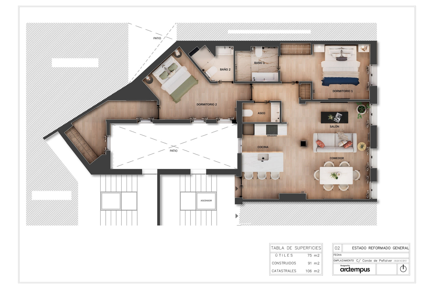 Piso de lujo en Madrid con diseño moderno en Calle Conde de Peñalver