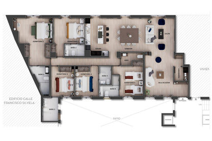 Piso de lujo en Madrid con cinco suites y diseño contemporáneo en Calle Francisco Silvela