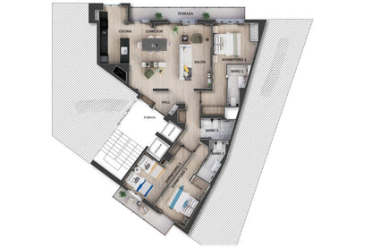 Piso de lujo en Madrid con interiorismo contemporáneo en Calle Alcántara